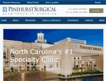 Tablet Screenshot of pinehurstsurgical.com